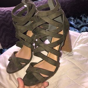 Green Charlotte Russe strap heels
